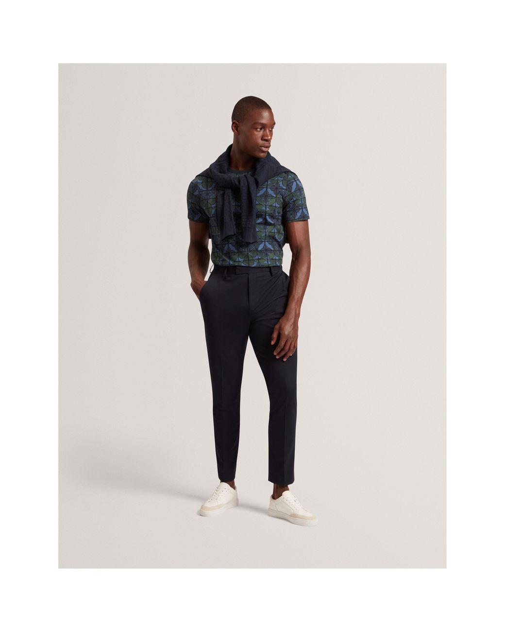 Ted Baker Blue Floral Long-Sleeve Patterned Shirt for men