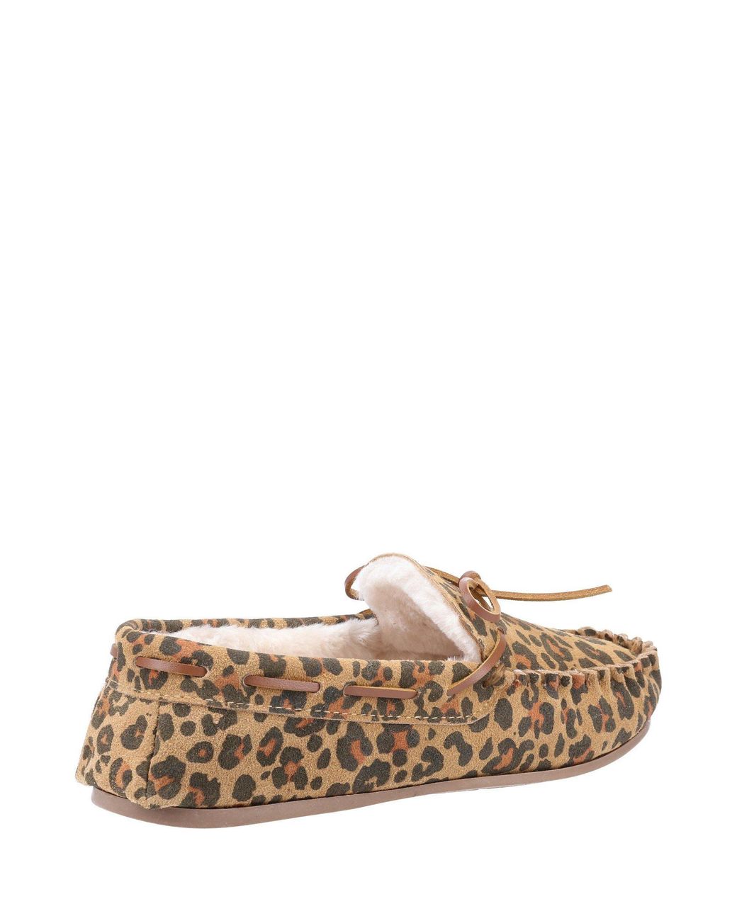 Hush Puppies Natural Allie Suede Moccasin Slippers