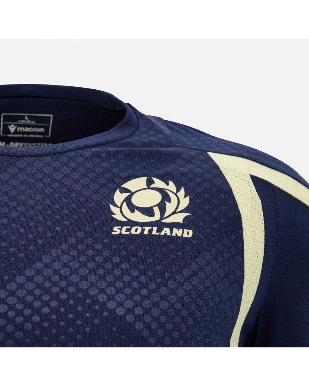 MACRON Blue Scotland Rugby Six Nations 2024/25 Short-Sleeve T-Shirt for men