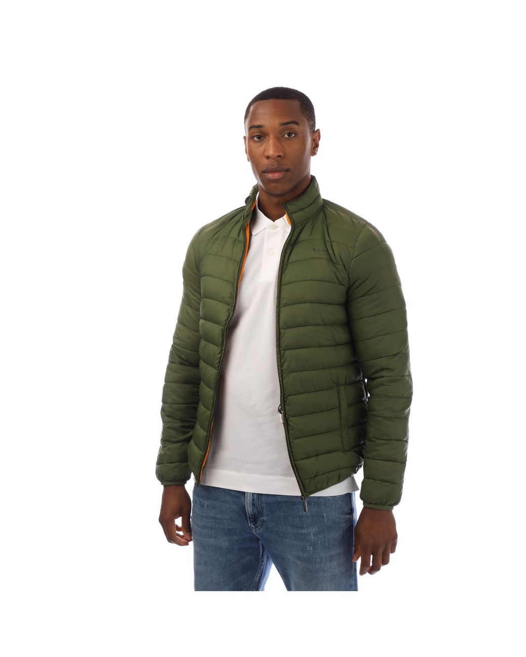 Aquascutum Green Long Sleeve Medium Puffer Jacket for men