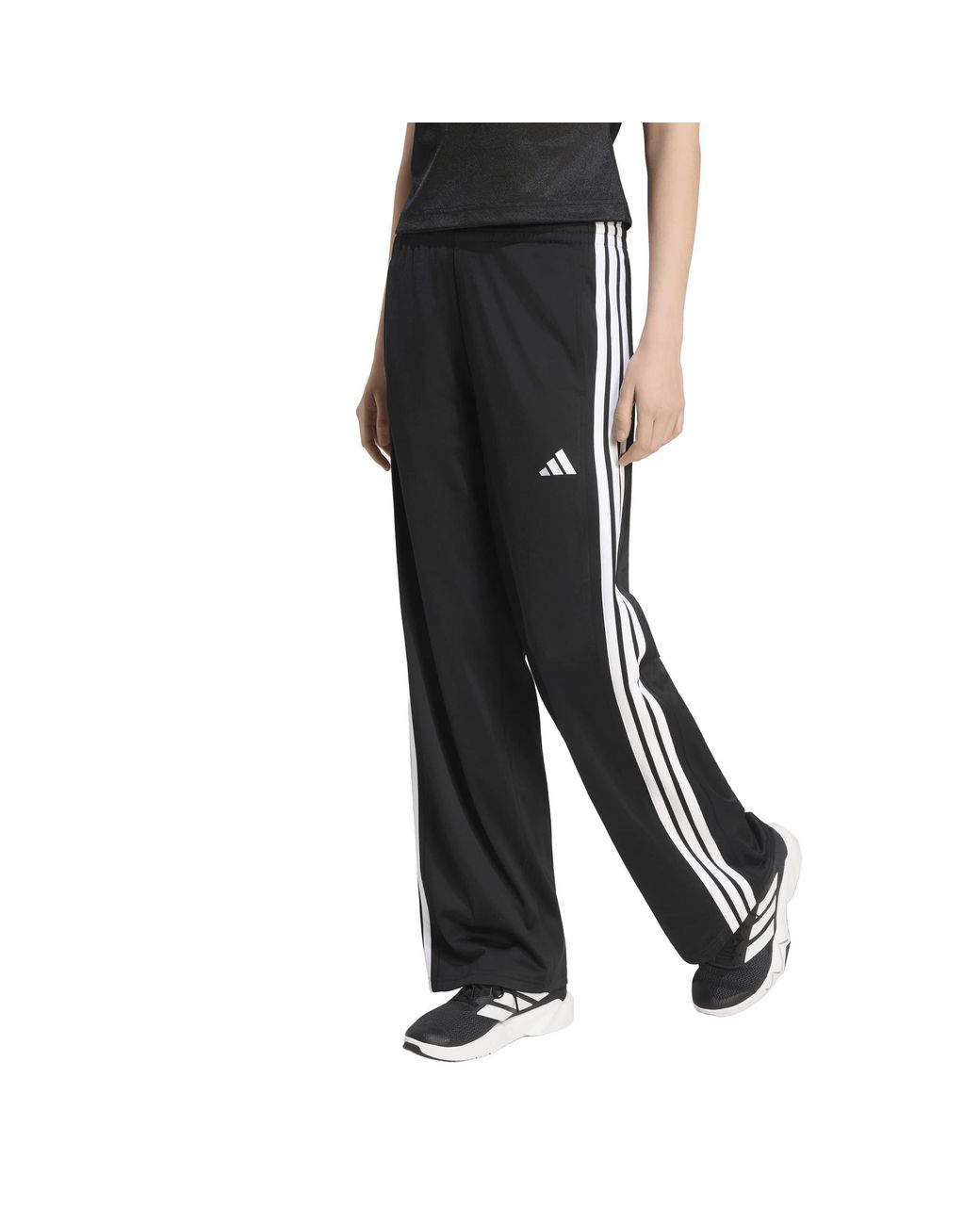 Adidas Black Wl Polyester Relaxed-Fit Track Pants