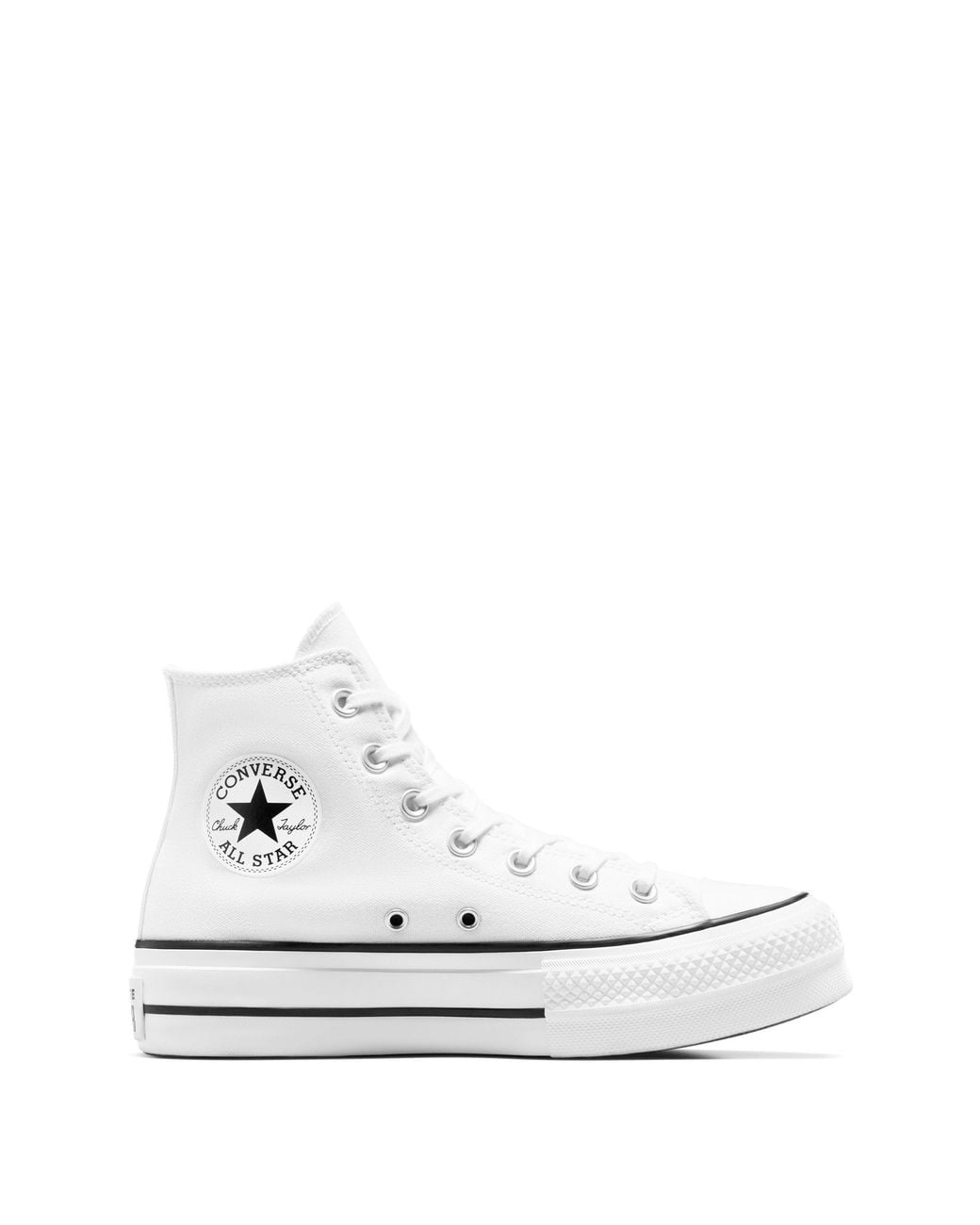 Converse White All Star Platform High Top Trainers