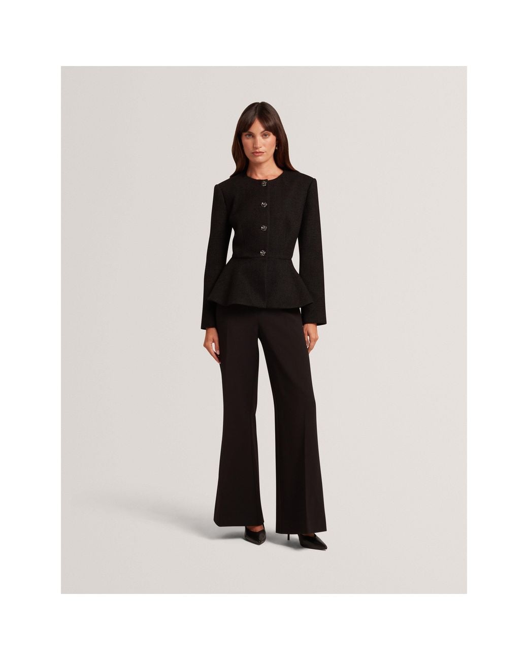 Ted Baker Black Ted Peplum Jacket Ld64