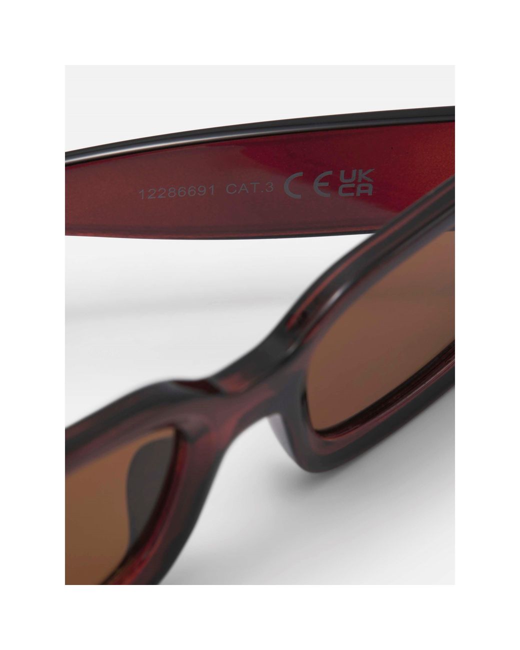 JJXX Brown Rosee Rectangle Sunglasses