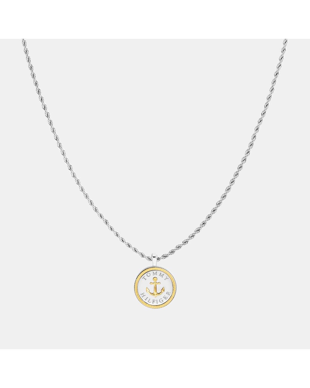 Tommy Hilfiger Metallic Nautical Stainless Steel Necklace for men