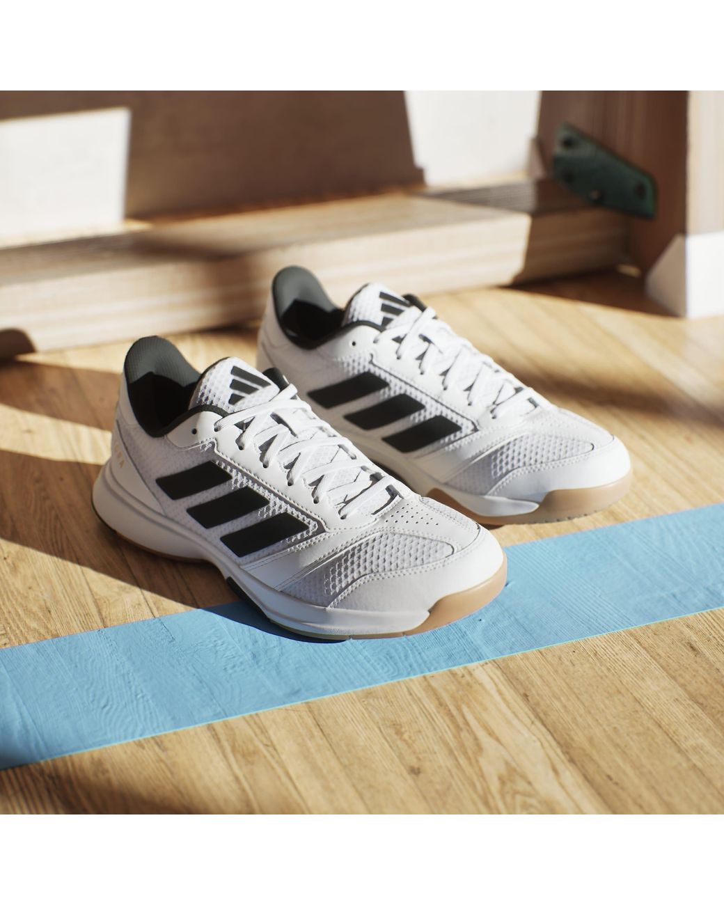 Adidas White Ligra 8 Indoor Shoes for men