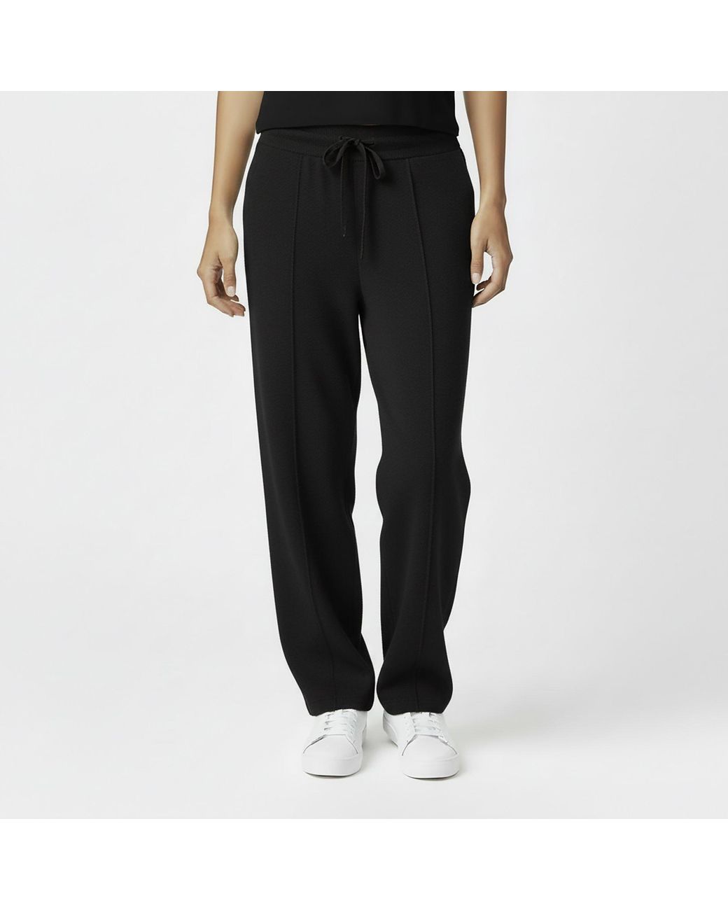 Jack Wills Black Knitted Pin-Tuck Trousers