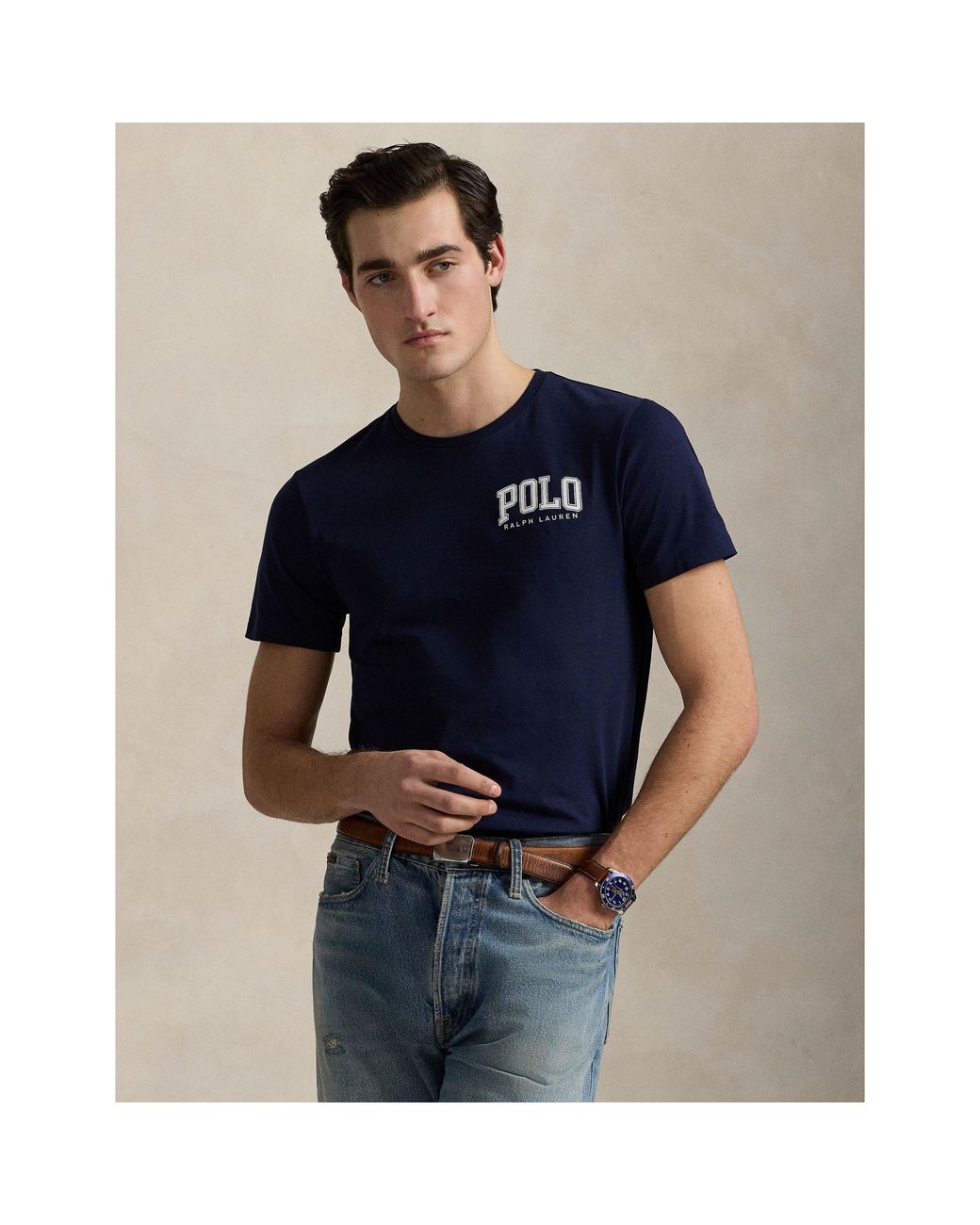 Polo Ralph Lauren Blue Custom Slim Fit Logo T-Shirt for men
