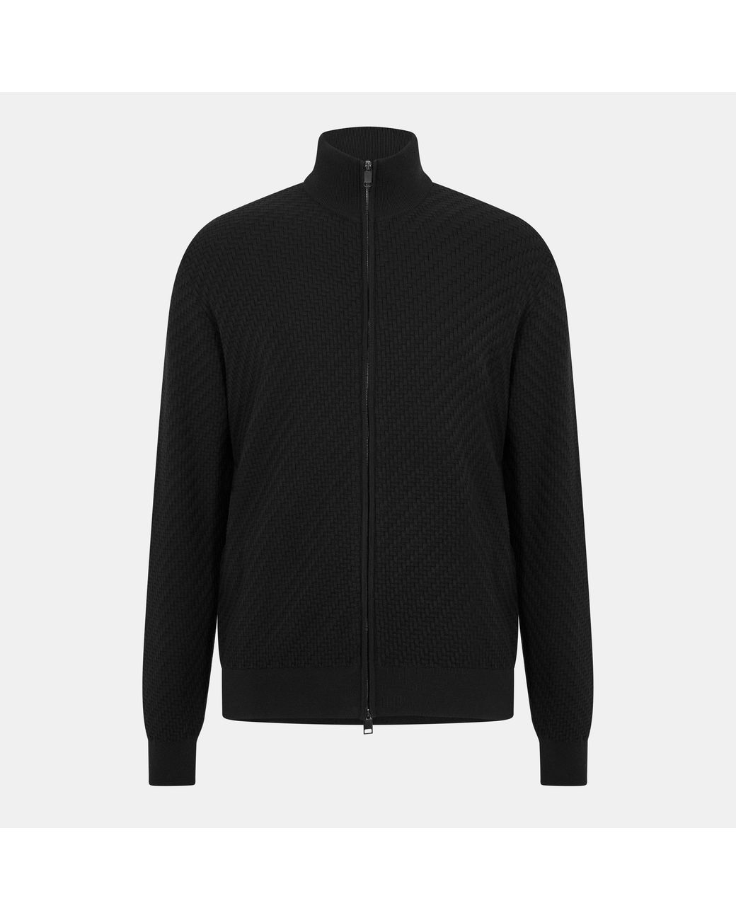 Brioni Black Tailored Fit Knitted Top for men