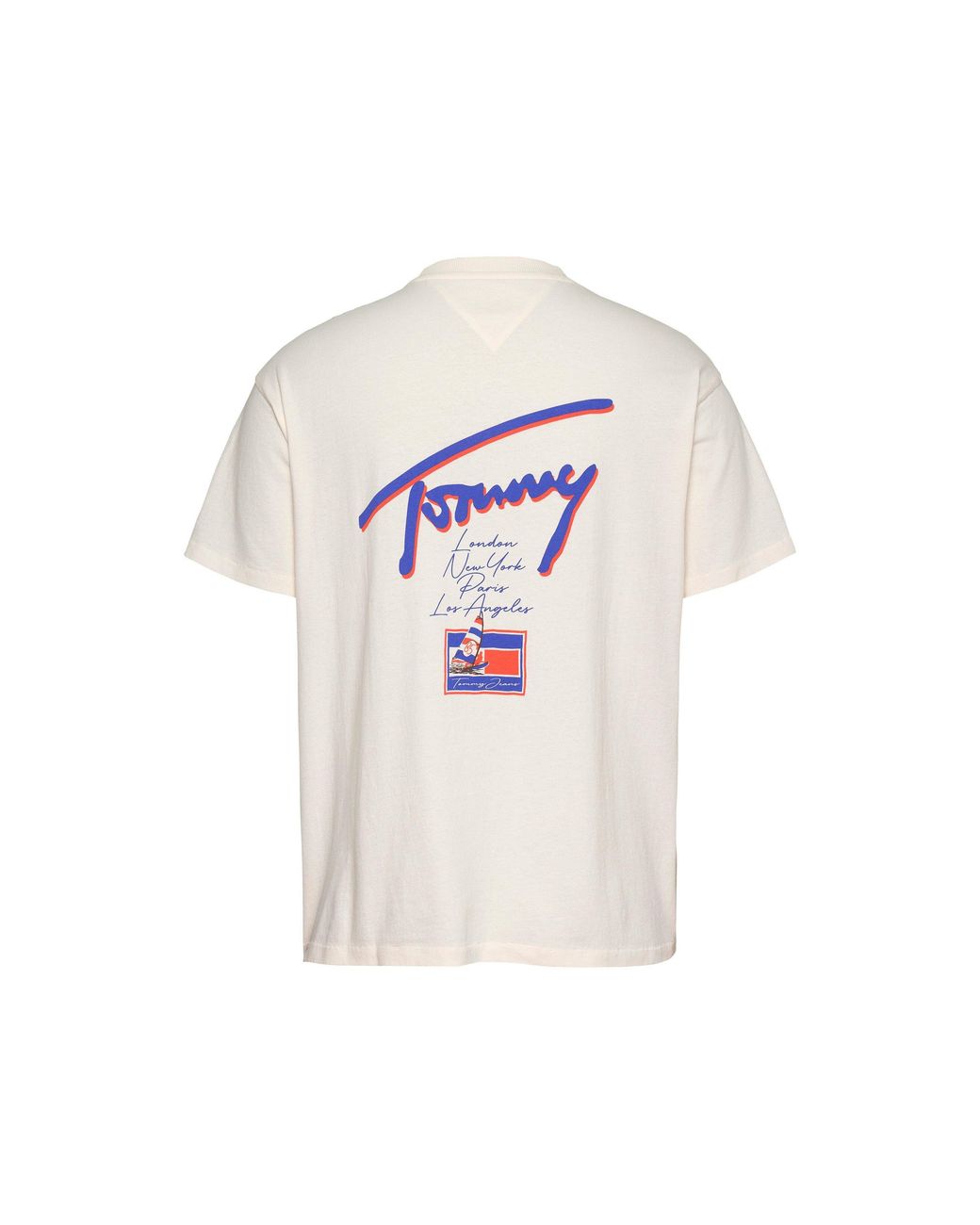 Tommy Hilfiger White Faded Graphic T-Shirt for men