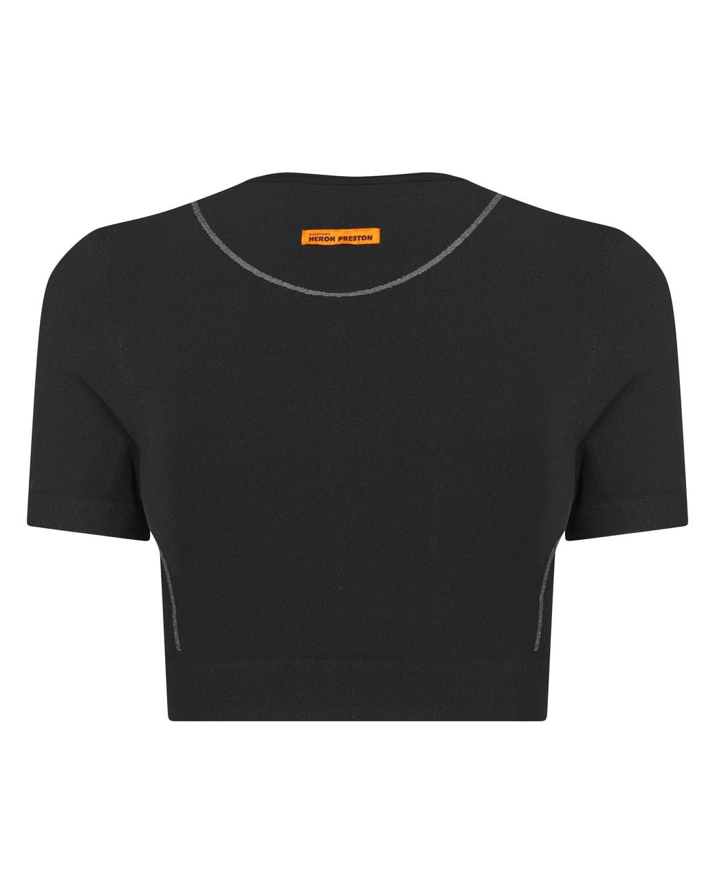 Heron Preston Black Active Short Sleeve Crop Top