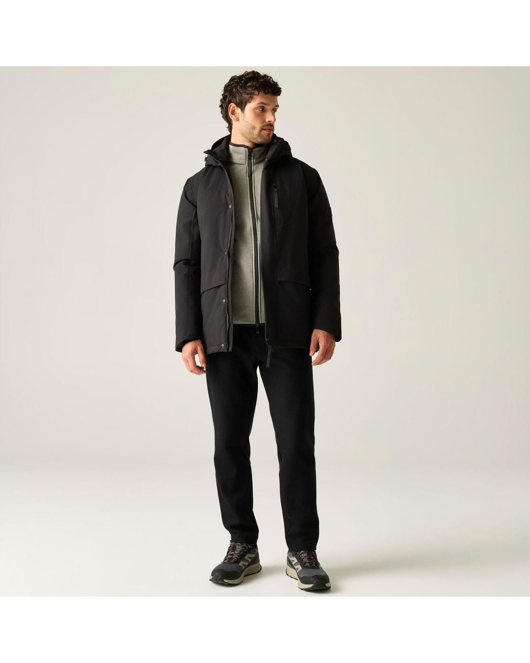 Regatta Black Baylon Waterproof Jacket for men