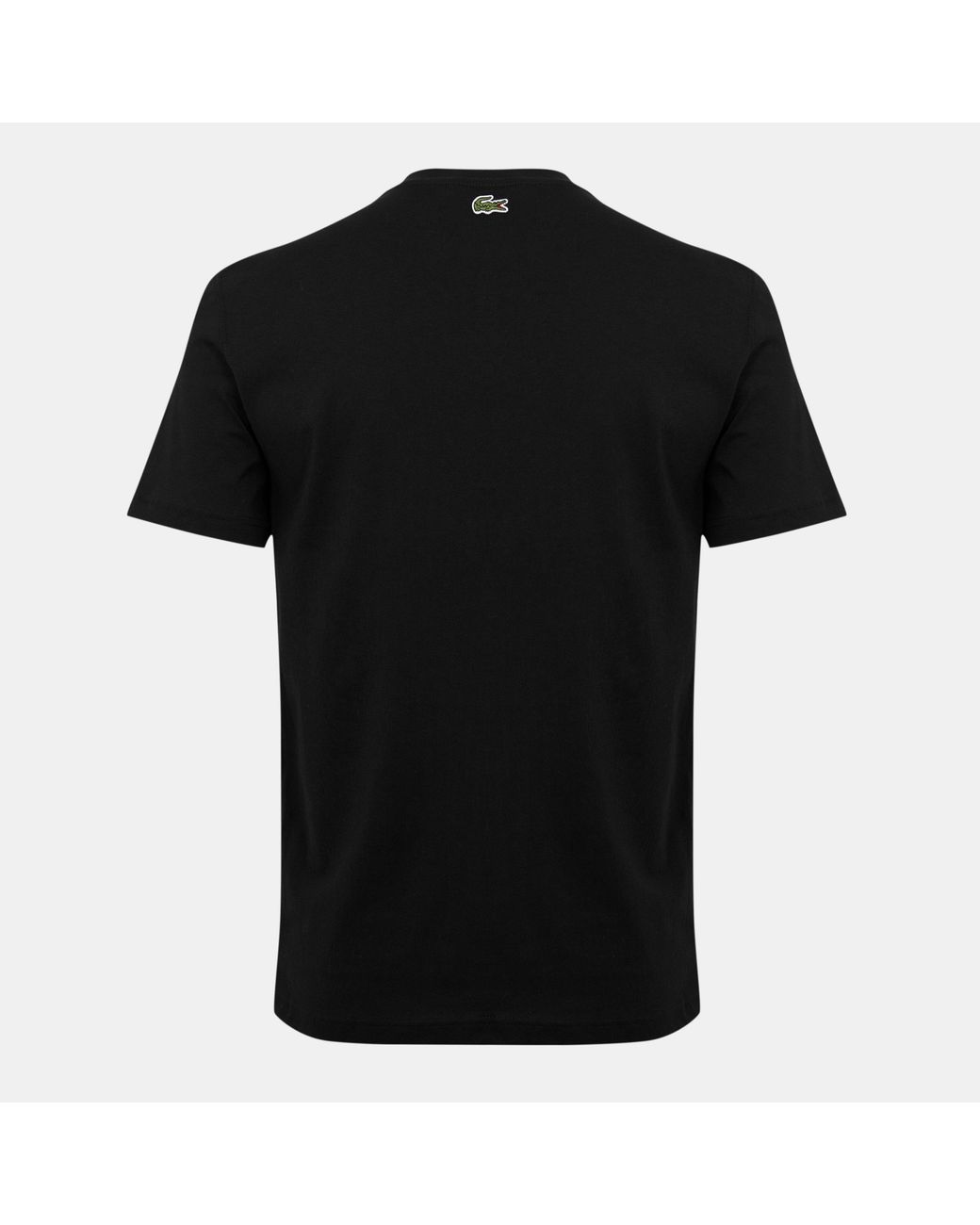 Lacoste Black Large Croc Regular Fit T-Shirt for men