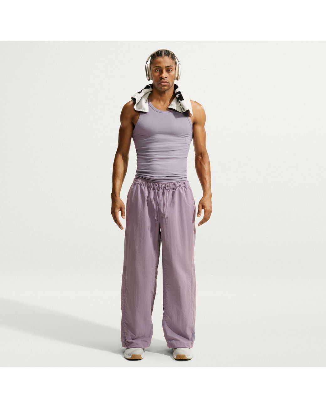 Nike Purple N.A.C. Dri-Fit Ribbed Tank Top for men
