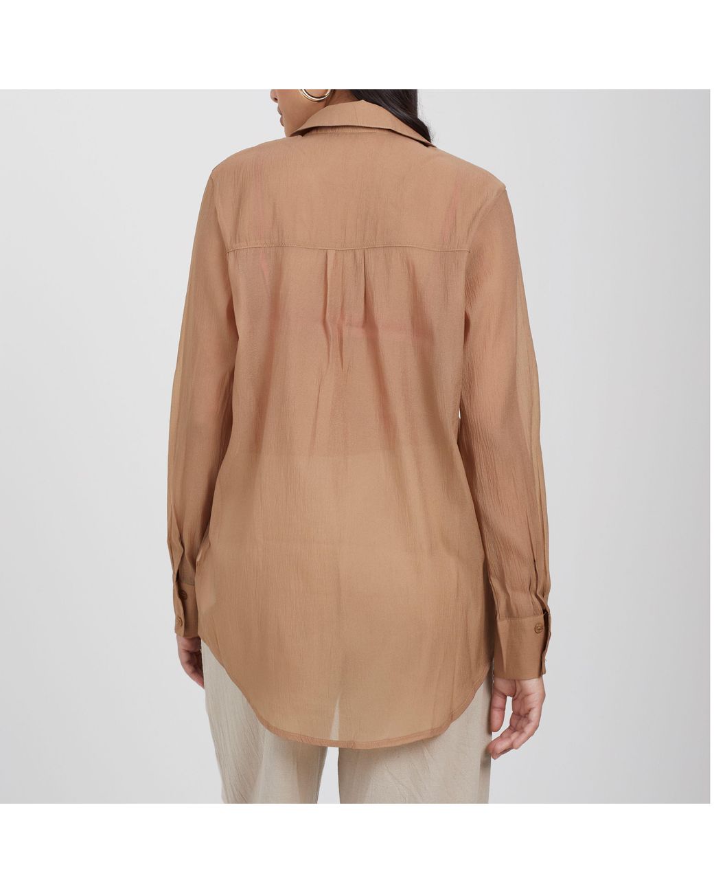 Brave Soul Brown Brave Long Sleeve Plain Shirt With Chest Pocket