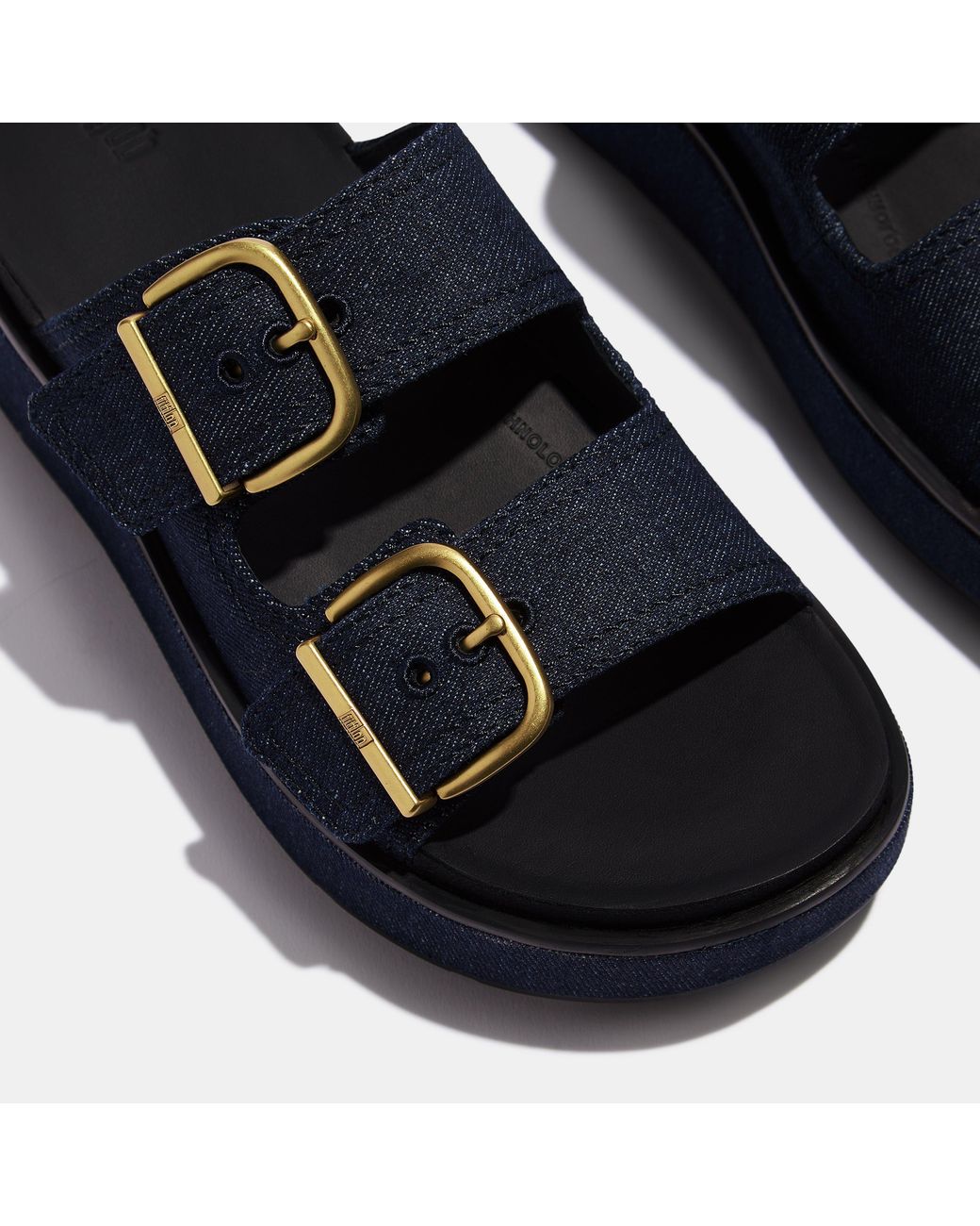 Fitflop Blue Gen-Ff Max Buckle Slides