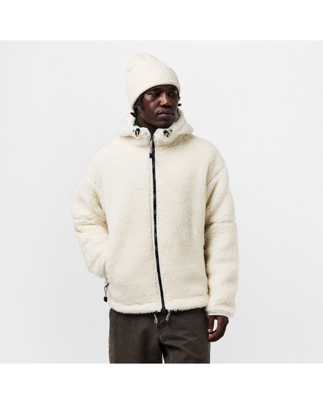 Napapijri Natural Napa Insulated Streamlined Fit Sherpa Jacket for men