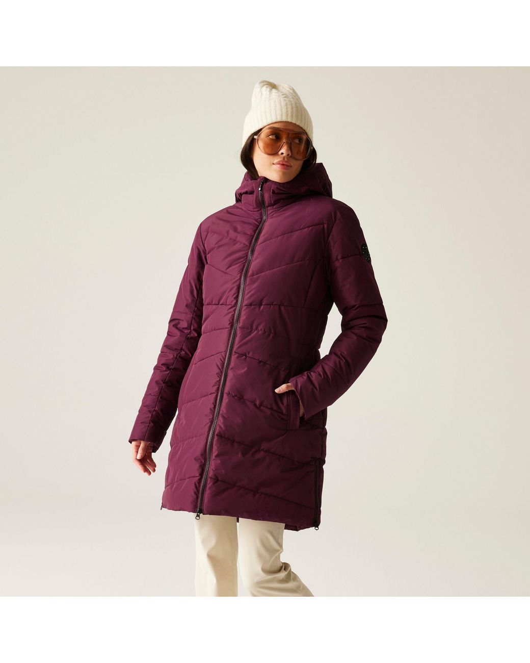 Dare 2b Purple Striking V Ared 15/15 High Warmth Padding Swarovski Crystal Insulated Waterproof Jacket