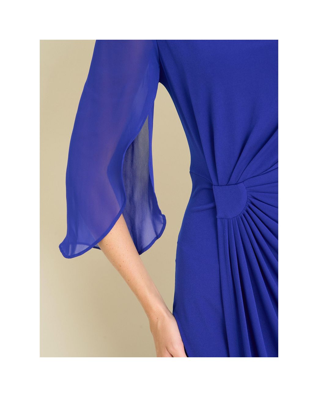Gina Bacconi Blue Iulia Printed Sheath Dress