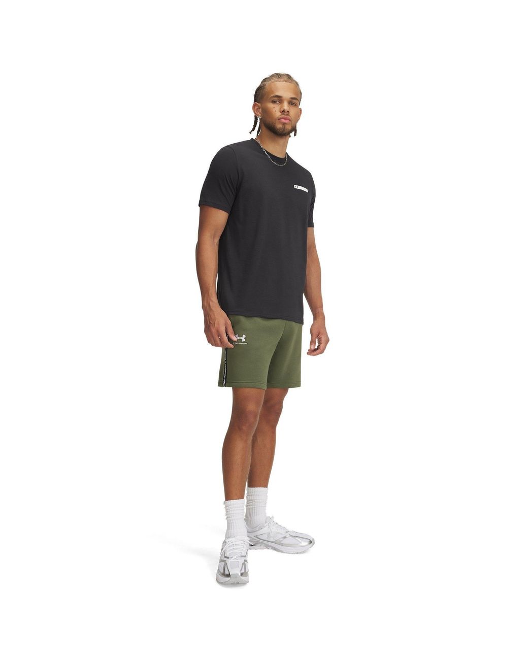Under Armour Green Fleece Jogger Shorts for men