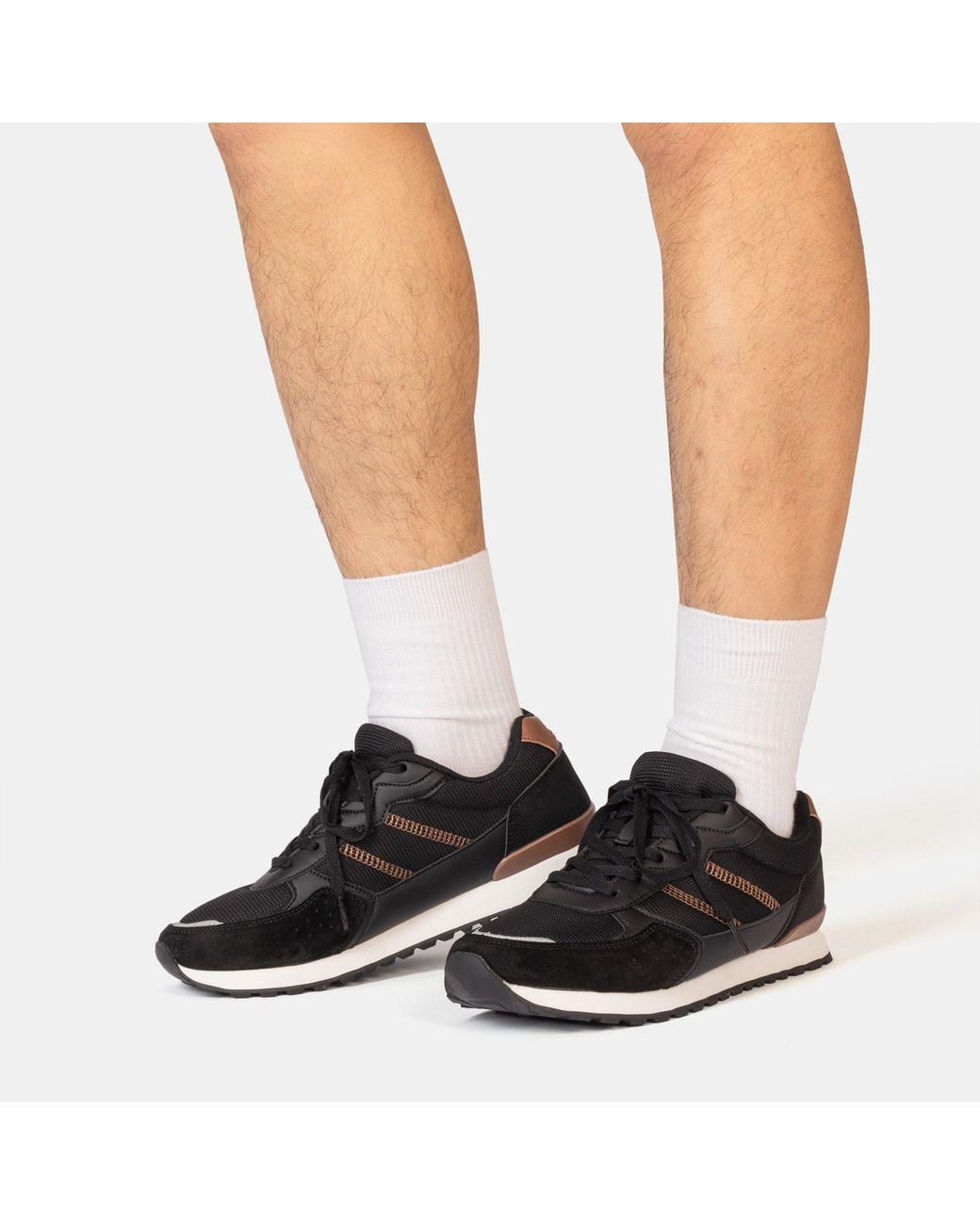 Donnay Black Bob Trainers for men