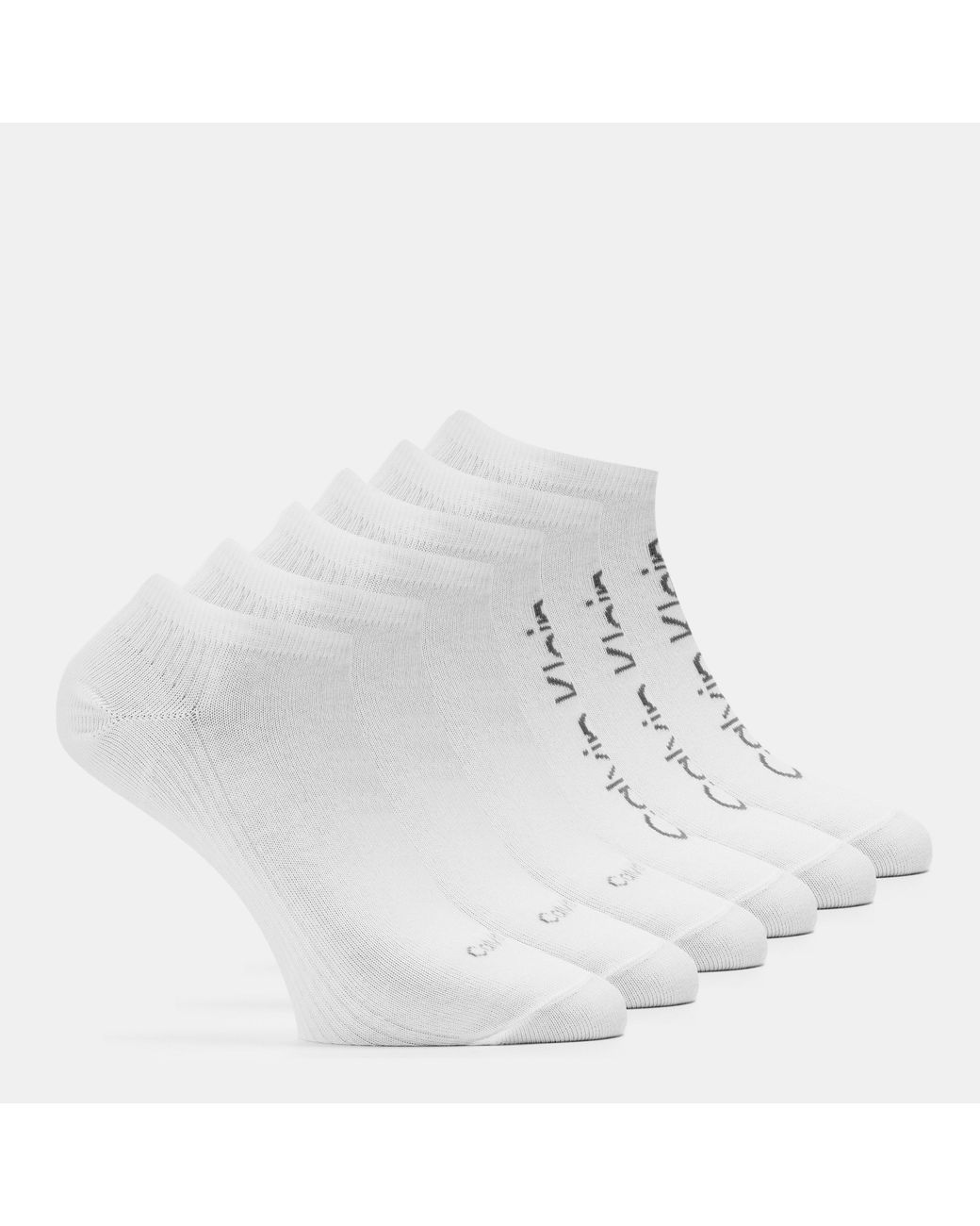 Calvin Klein White 6-Pack Trainer Socks