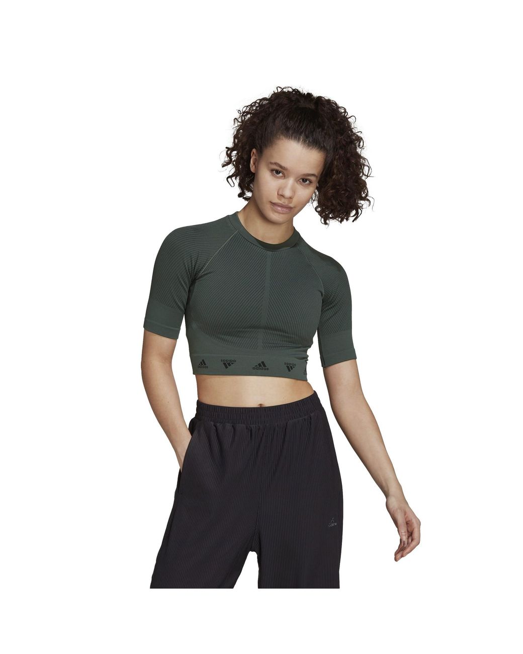 Adidas Green Aeroknit Training T-Shirt
