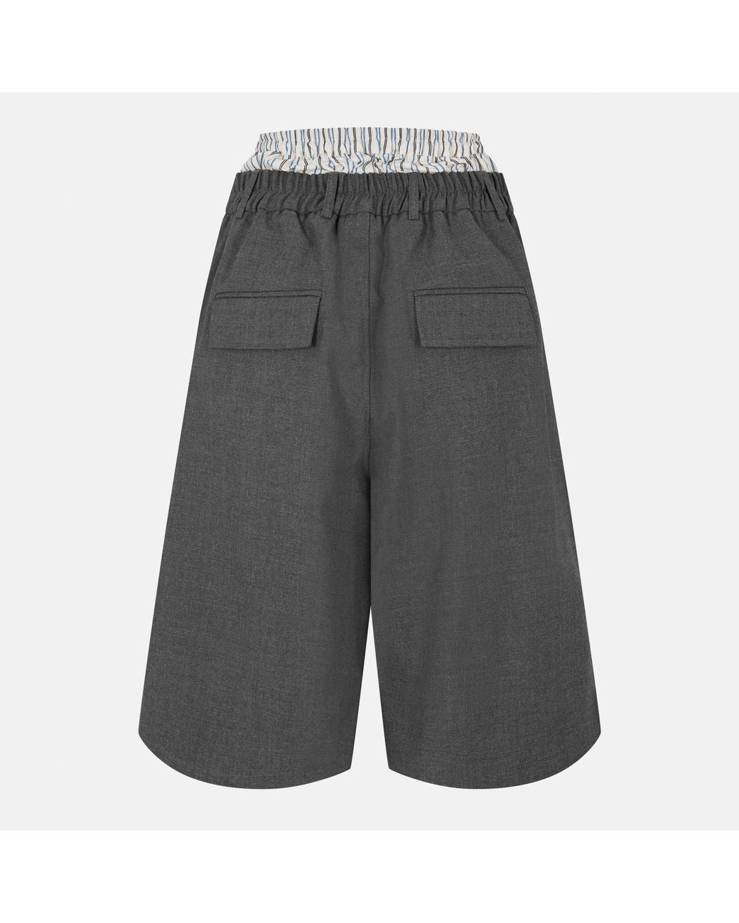 MARINE SERRE Gray Structured Tailored Shorts