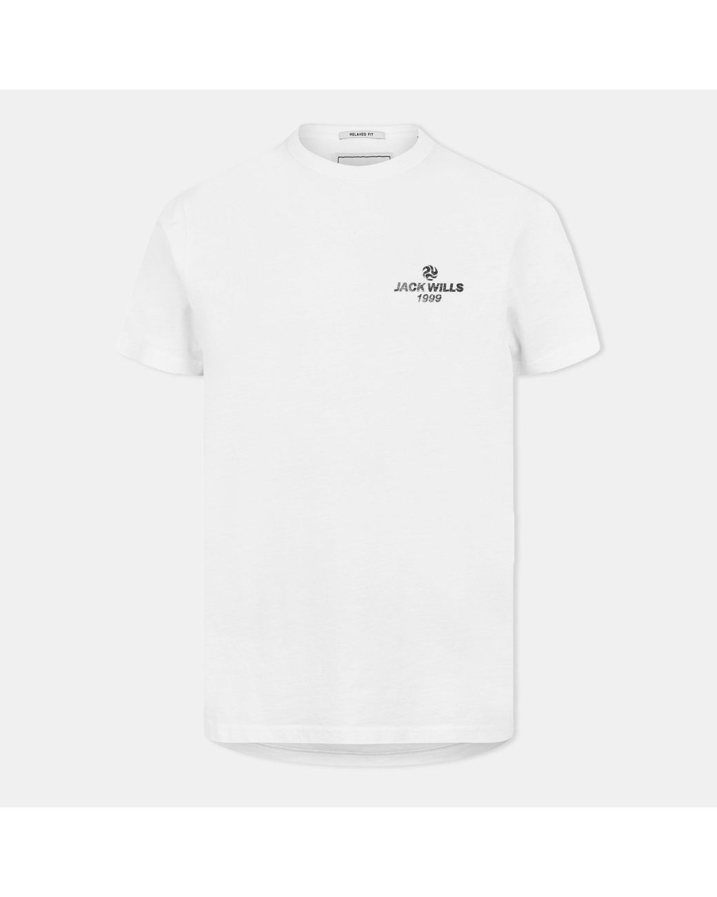 Jack Wills White Jw Reverse Print Regular Fit T-Shirt for men