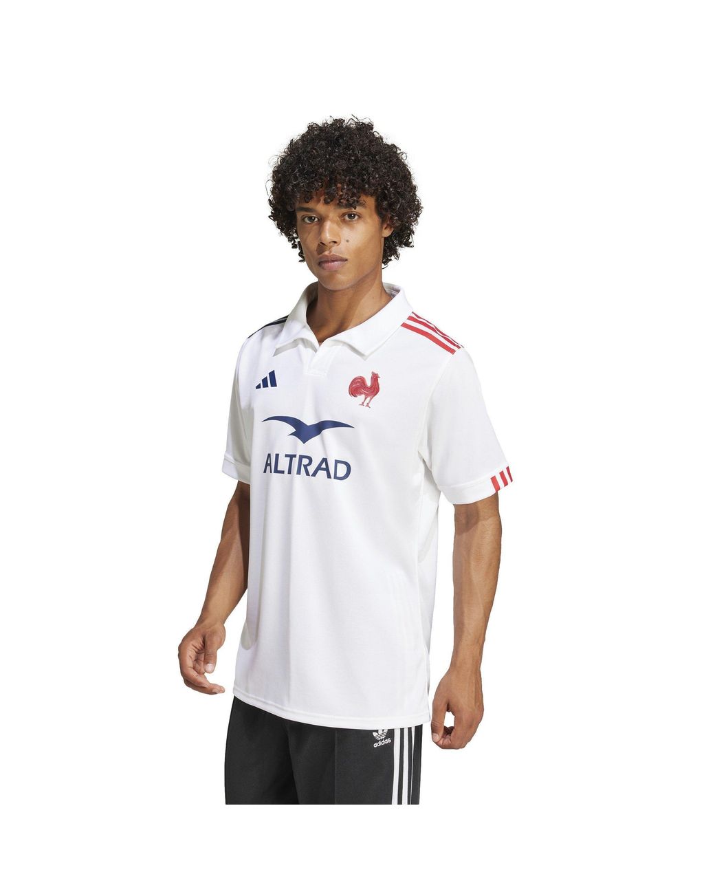 Adidas White France Rugby Away Shirt 2024 Adults for men
