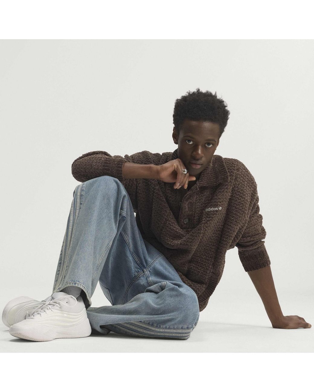 Adidas Originals Blue Firebird Cotton Joggers for men