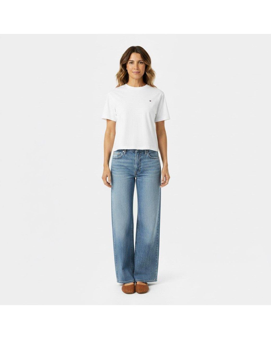 Tommy Hilfiger White Boxy Interl T-Shirt