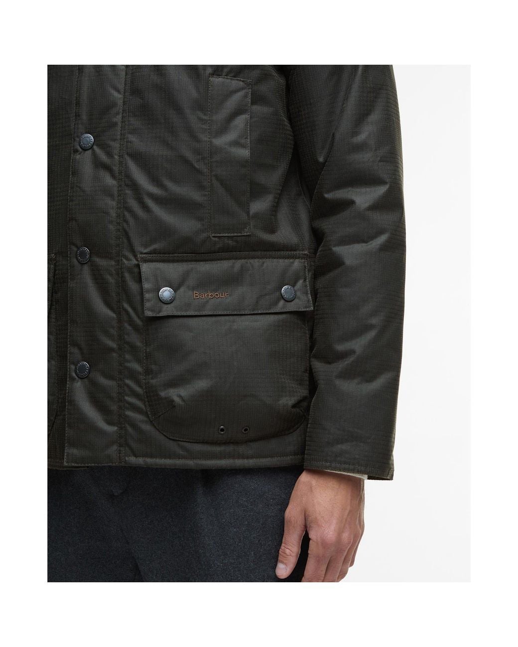 Barbour Black Modern Beaufort Waxed Jacket for men