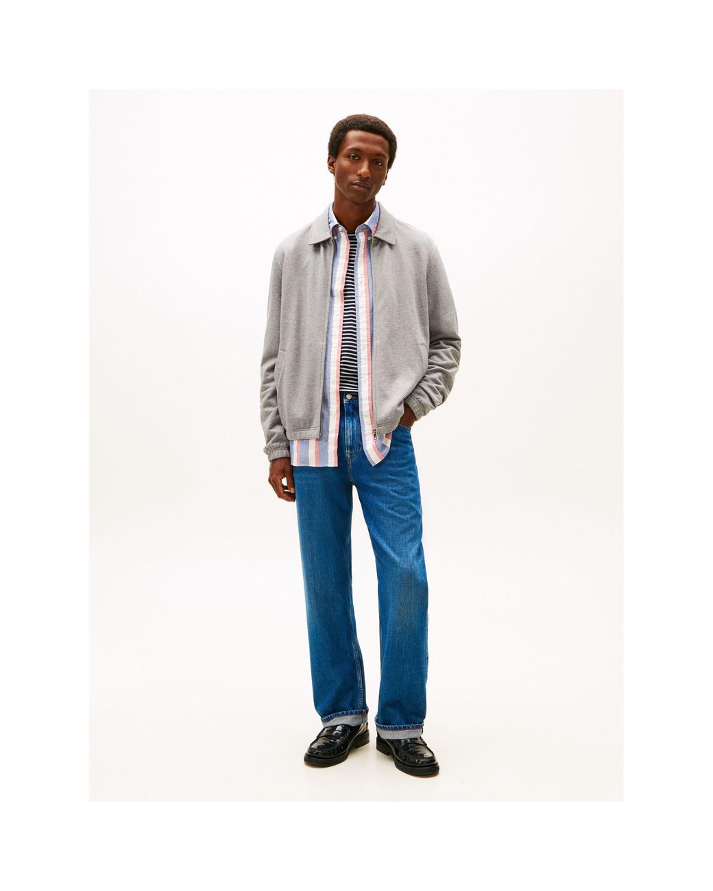 Tommy Hilfiger Gray Terry Ivy Harrington Jacket for men