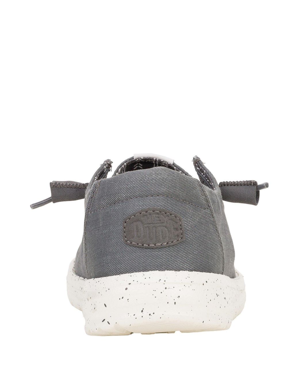 HeyDude Gray Wendy Canvas Low-Top Trainers