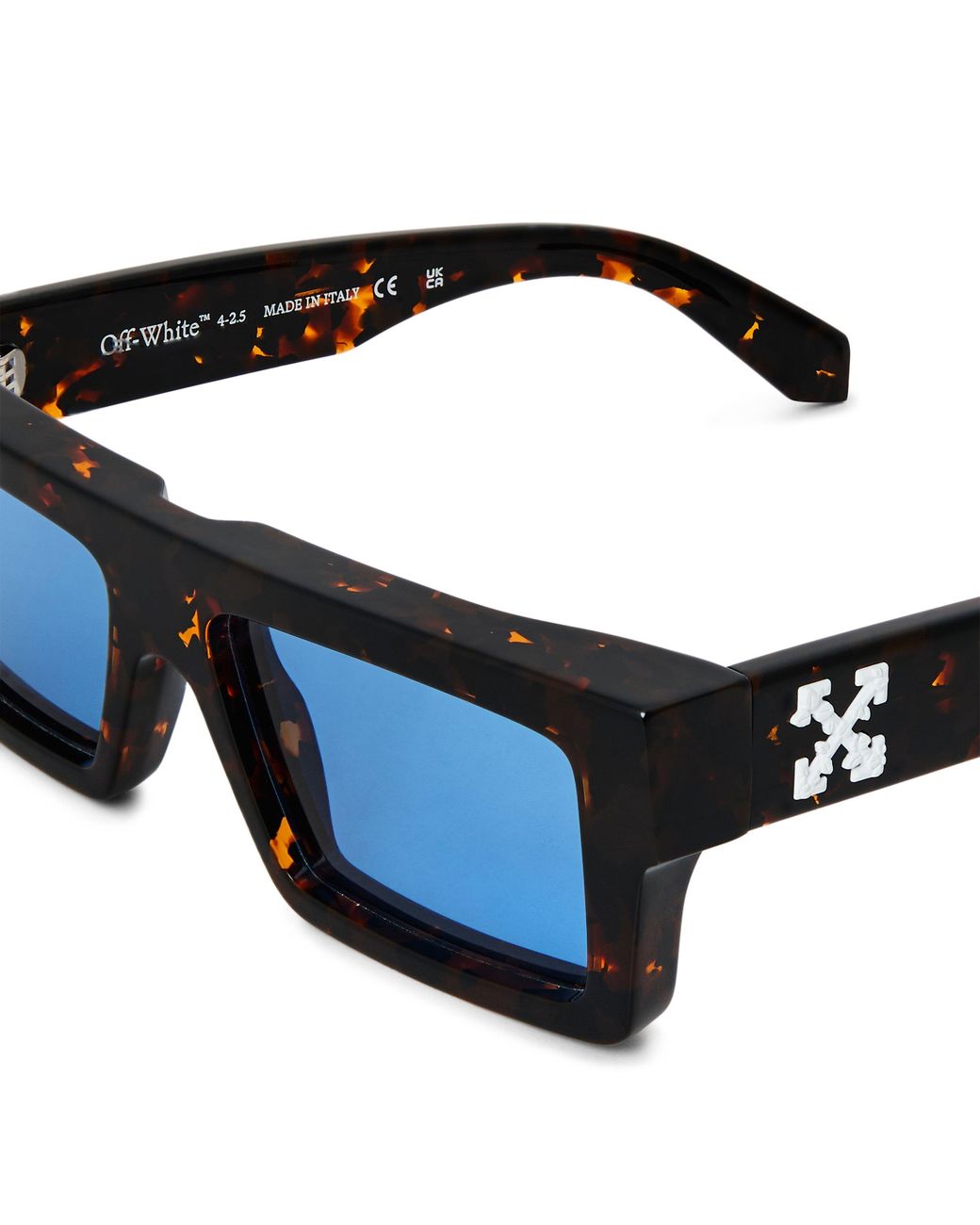 Off-White c/o Virgil Abloh Blue Oeri14Yf25 Ruby Acetate Rectangular Sunglasses