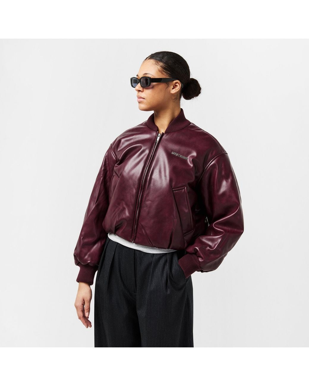 WRSTBHVR Purple Worst B Hega Bomber Jacket