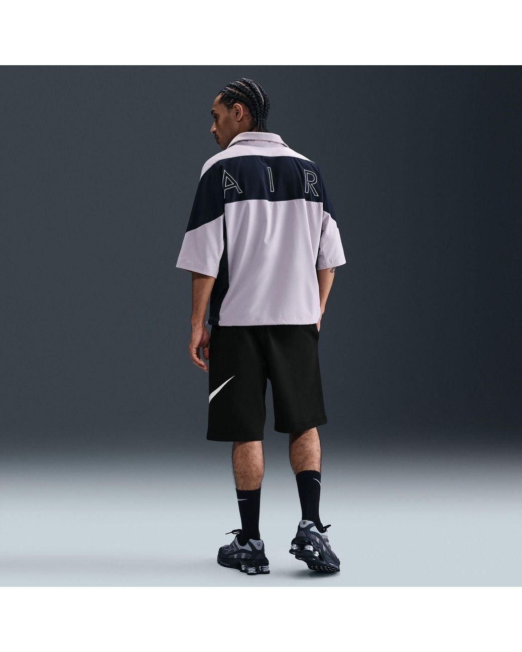 Nike Black Sportswear Club Graphic Shorts for men