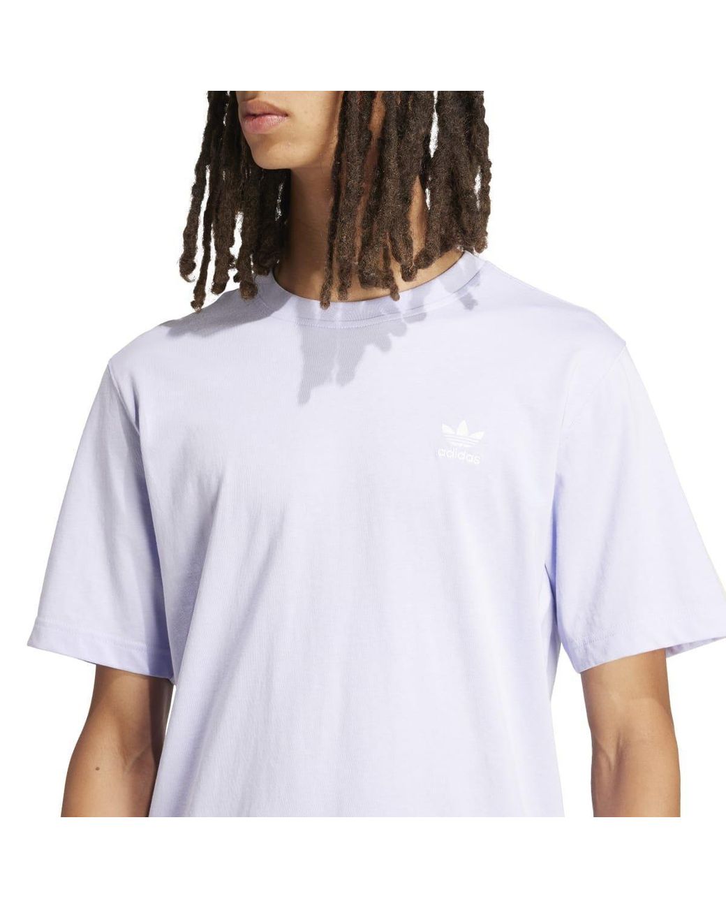 Adidas Originals White Trefoil Essentials T-Shirt for men