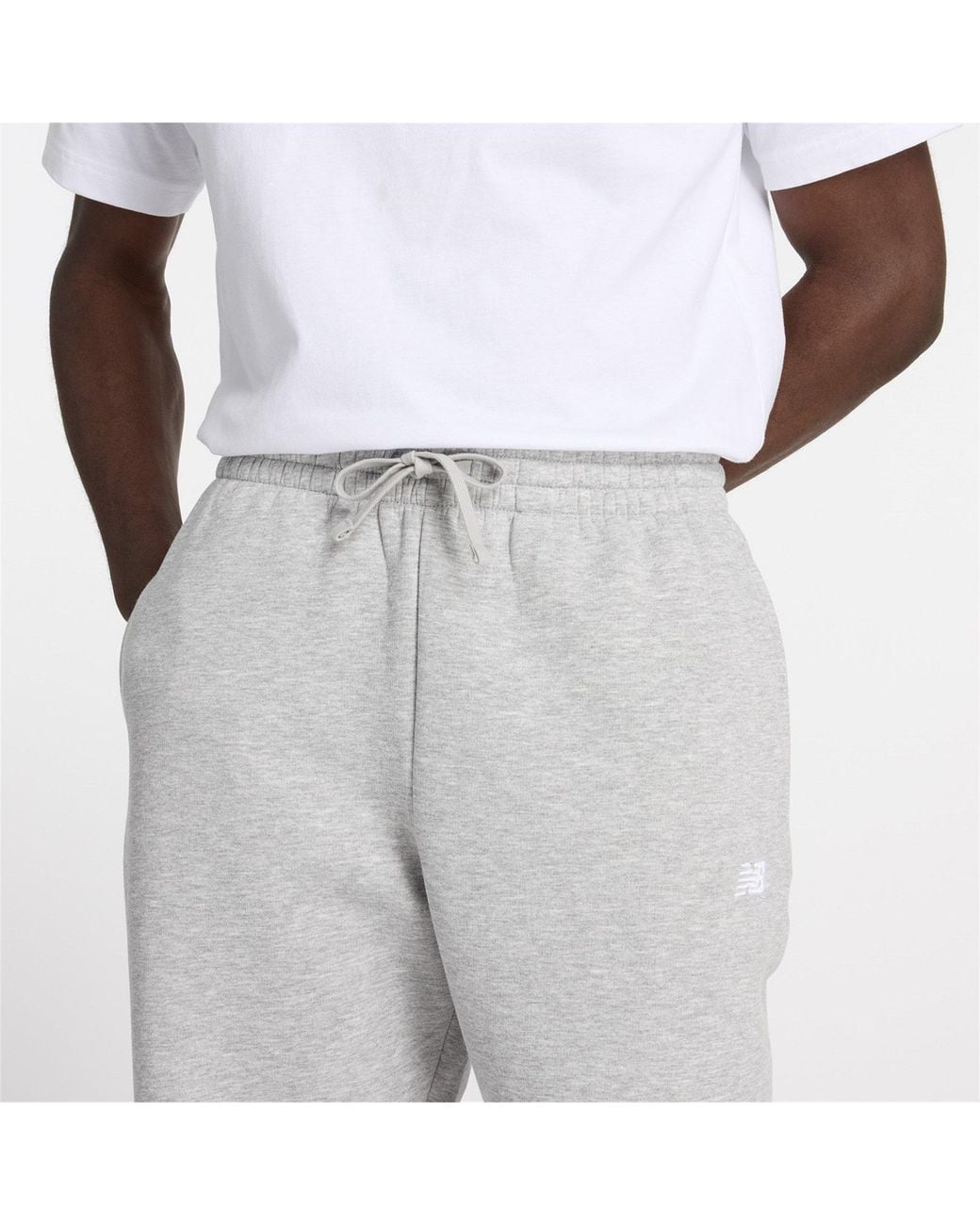 New Balance Gray Closed Hem Fleece Joggers for men