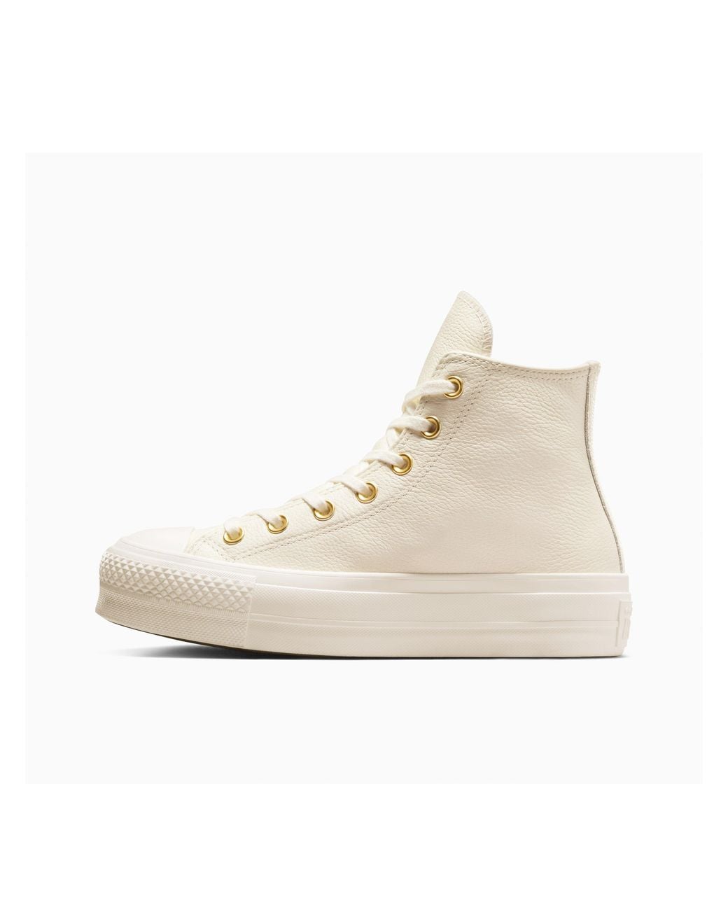 Converse White Chuck Taylor All Star Lift Leather High-Top Trainers