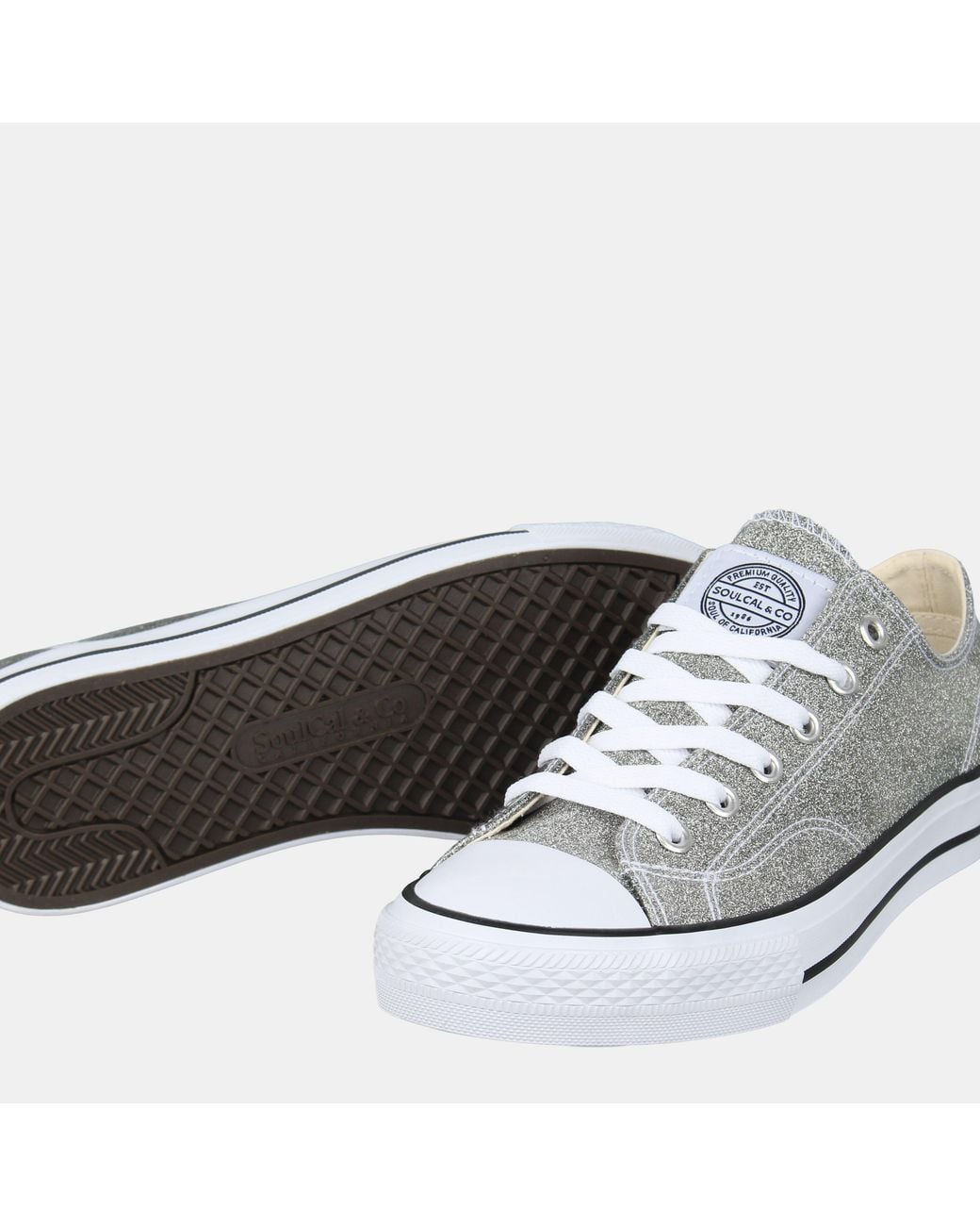 SoulCal & Co California White Canvas Low Shoes