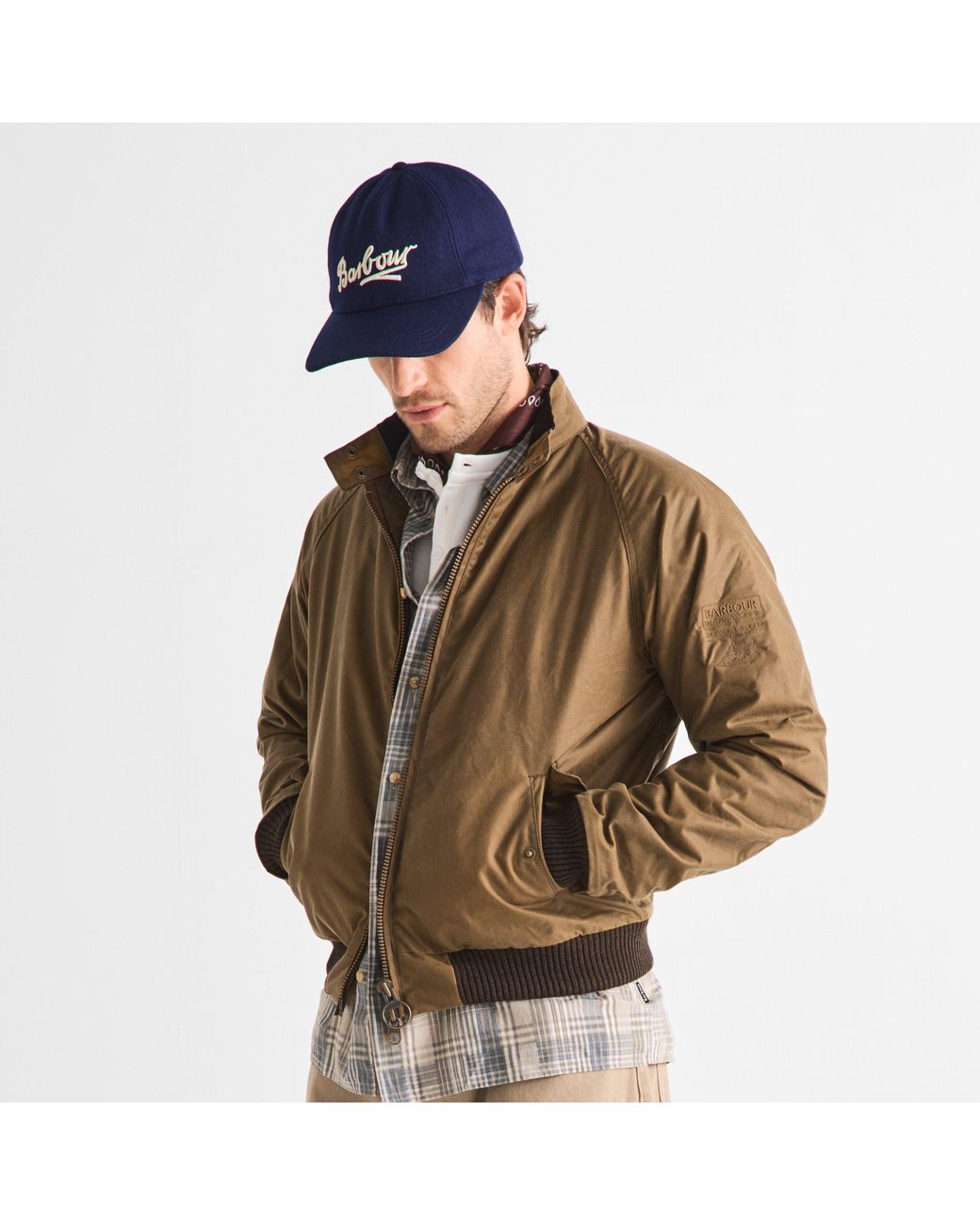 Barbour Green Steve Mcqueen Merchant Wax Jacket for men