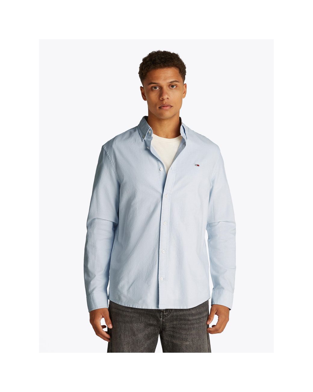 Tommy Hilfiger Blue Long Sleeve Oxford Shirt for men