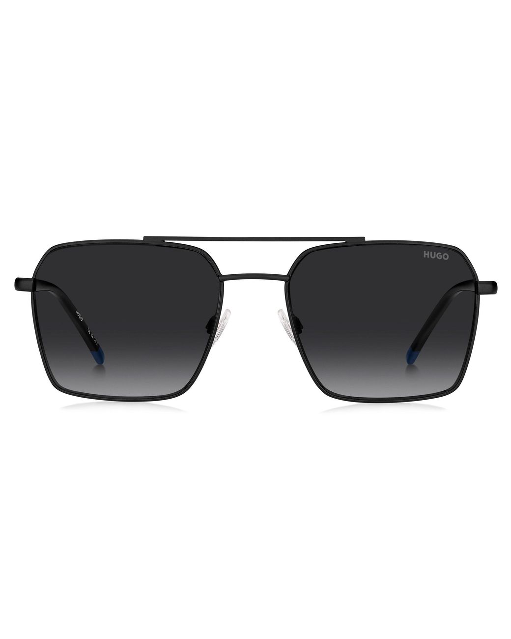 HUGO Black Navigator Full-Rim Aviator Sunglasses for men