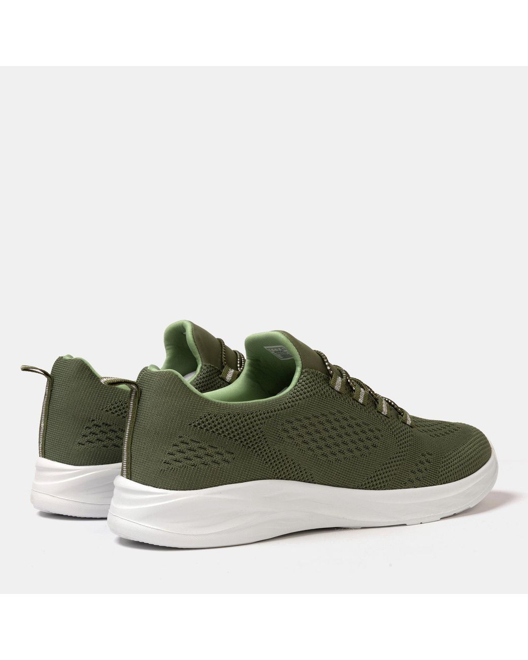 Donnay Green Knit Runner Slip On Trainers