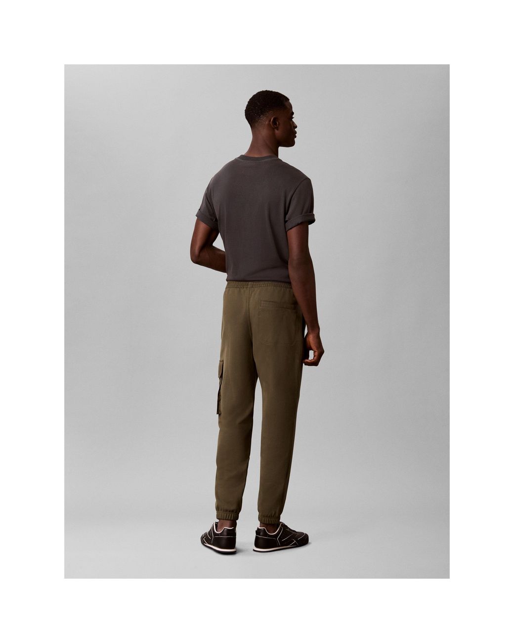 Calvin Klein Brown Badge Cotton Joggers for men