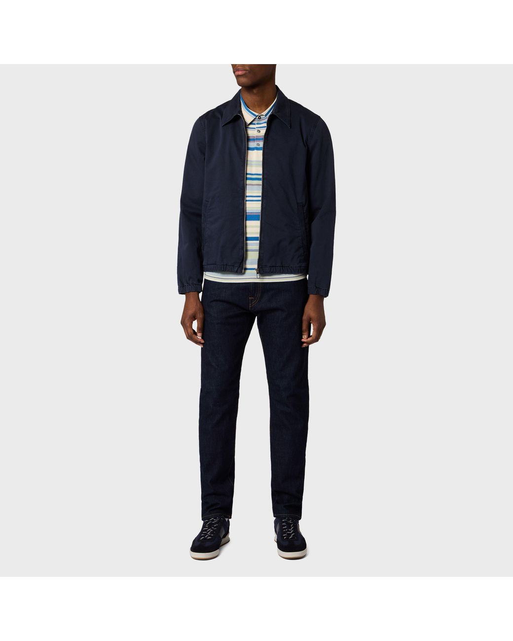 Paul Smith Blue Coaches Harrington Jacket for men