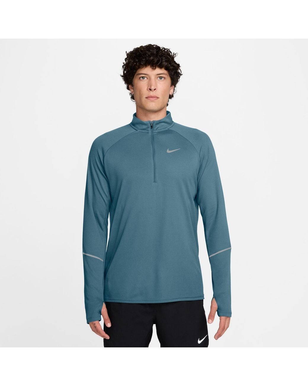 Nike Blue Long Sleeve Performance Running Top for men