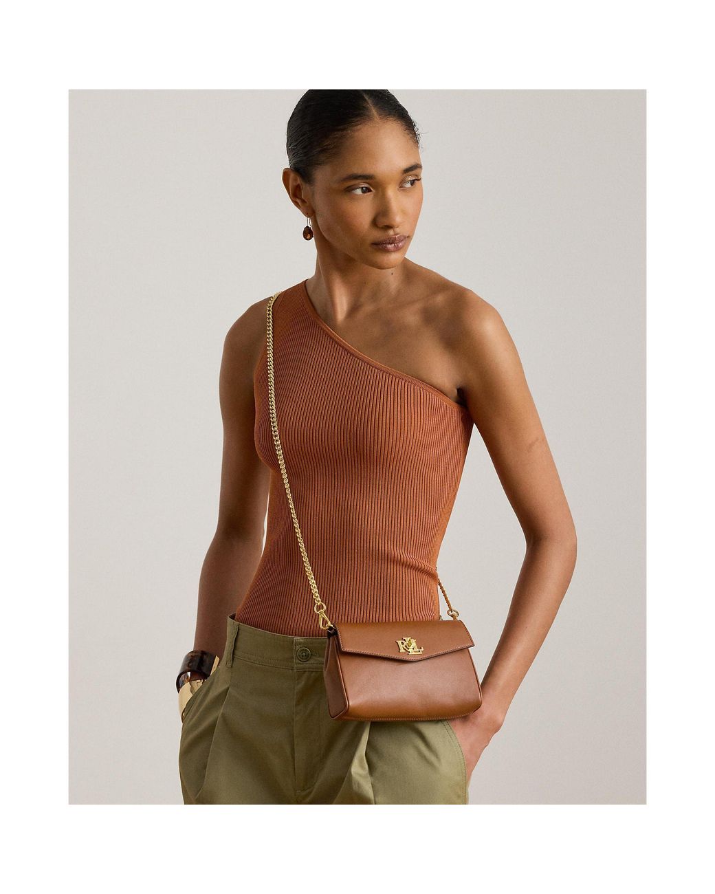 Ralph Lauren Brown Wallet On Chain